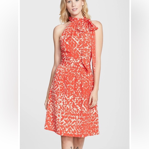 Cynthia Steffe Printed Crêpe de Chine Halter Dress NWT | size 10 - Picture 8 of 10